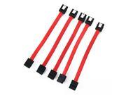 MITXPC 5 Pieces of 5 inches 12.7cm Short Straight to Straight SATA Latching Cable