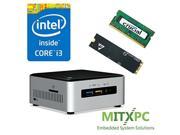 Intel Core i3 6100U NUC Mini PC w 8GB DDR4 1TB M.2 SSD 2.5 Support NUC6i3SYH
