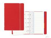 Filofax Refillable Pocket Size 3.5 x 5.5 Ruled Notebook Red