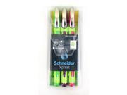3 pack Schneider Xpress Fineliner Pens Green Violet Pink 0.8 mm