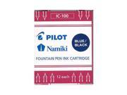 Namiki Pilot Fountain Pen Ink Cartridges 12 pk Blue Black