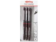 Rotring Tikky Graphic Fineliner Pen Set Black 0.3 0.5 0.7 mm