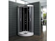 Luxury Kokss 9010B B Shower enclosure 32 x 32 Multi function hand shower overhead rain 3 body massage jets and LED Lights with touch screen computer. Modern