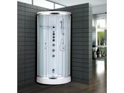 Luxury Kokss 9010B W Shower enclosure 32 x 32 Multi function hand shower overhead rain 3 body massage jets and LED Lights with touch screen computer.