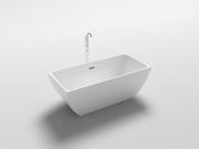 Kokss Brenta 67 Acrylic Modern Seamless Bathroom Soaking Overflow SPA Bath tub