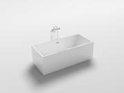 Kokss Burano 70 Acrylic Modern Seamless Bathroom Soaking Overflow SPA Bath tub