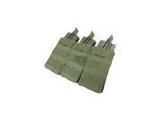 TRIPLE OPEN TOP M4M16 MAG POUCH OD
