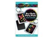 Melissa and Doug Key Chain Scratch Art Party Pack