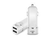 LENTION Car Charger C428 Dual USB Port 24V 4.8A Car Charger Adapter for Apple and Android Devices White