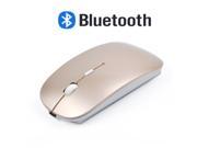 Jacodel Bluetooth Mouse 2400DPI for Laptop Notebook Desktop Ultra Slim Rechargeable Power Saving GOLD