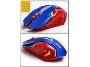 Jacodel 2.4GHz Wireless Optical Rechargeable Gaming Mouse Mouse For Computer PC Laptop Desktop 2400DPI 6buttons bLLUE