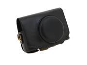 THZY Case for canon sx700 Digital camera PU Leather Case Camera Case with Shoulder Belt black