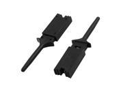 10 Pcs Plastic Multimeter Test Hook Clip Grabber Black 1.9 for PCB SMD IC