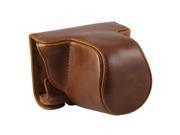 PENTAX Q S1 Pentax mirrorless single lens only PU leather camera case with Shoulder Belt suitable for lens 5 15mm brown
