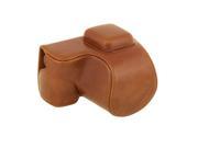 THZY camera case for Sony NEX 5T 16 50mm lens PU leather case with strap brown