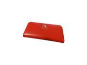 Lady Slim Faux Leather Long Wallet Card Purse Bag Watermelon Red