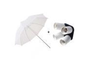 101 cm Studio Flash white translucent soft umbrella reflector for photography 4 in 1 E27 bulbs holder adapter