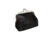 Women s Sequins Coin Purse Buckle Mini Wallet black