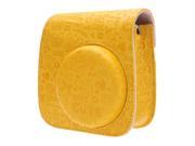 Artificial Leather Cartoon Camera Case Bag Cover for Fuji Fujifilm Instax Mini8 Mini8s Yellow