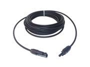 THZY 1pack 25ft AWG 10 Double Layer MC4 PV Solar Cable Extension for Solar Panels with Solar Male and Female Connector Black