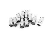 THZY 10pcs BNC Female Jack to Quick F Male Plug RF Coaxial Connector Silver