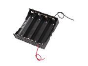 Rectangle In Parallel 2 Wired 4 x 3.7V 18650 Battery Holder Case Black