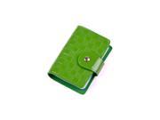 Woman Lady Faux Leather ID Credit Card Case Holder Pocket Bag Green