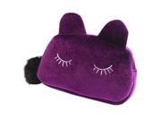 Cartoon Storage Case Travel Makeup Pouch Cosmetic Bag Purple