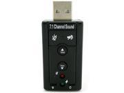 Black Sound Card 7.1 External USB 2.0 Audio Adapter Drivers CD