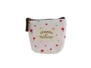 Lady Small Canvas Purse Wallet Coin white