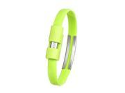 Bracelet Micro USB Charger Charging Cable Data Sync for Android mobile phone Green