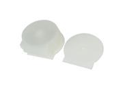 10 Pcs Round Design Cases Plastic Clear White 4.8 Diameter DVD CD Box