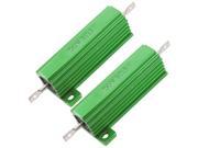 2 x Chassis Mounted 50W 3 Ohm 5% Aluminum Case Wirewound Resistors