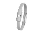 Bracelet Micro USB Charger Charging Cable Data Sync for Android mobile phone Gray