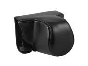THZY PENTAX Q S1 Pentax mirrorless single lens only PU leather camera case with Shoulder Belt suitable for lens 5 15mm black