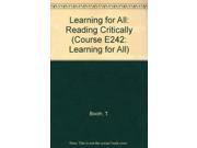 Learning for All Reading Critically Course E242 Learning for All