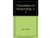 Foundation in Accounting v. 1