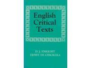 English Critical Texts Sixteenth Century to Twentieth Century