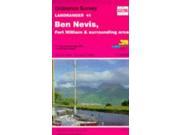 Landranger Maps Ben Nevis Fort William and Surrounding Area Sheet 41 OS Landranger Map