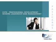 CIPD Leadership and Management Managing in a Strategic Context 2005 Passcards