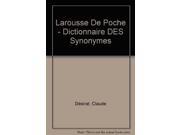 Larousse De Poche Dictionnaire DES Synonymes