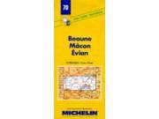 Michelin Map 70 Beaune Macon Evian