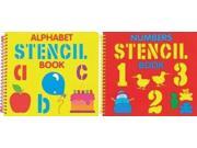 Letters Numbers Stencil Spiral Bound Board Book 2 PER PACK A757