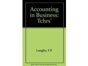 Accounting in Business Tchrs