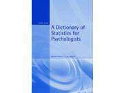 Dictionary of Statistics for Psychology Arnold Student Reference