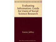 Evaluating Information Guide for Users of Social Science Research
