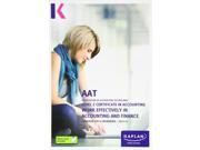 Work Effectively in Accounting and Finance Combined Text and Workbook Level 2 Certificate in Accounting Aat Study Testworkbooks