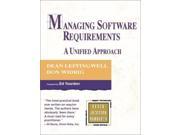 Managing Software Requirements A Unified Approach Object Technology Series