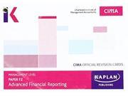 CIMA F2 Advanced Financial Reporting Revision Cards Paperback