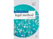 Legal Method Palgrave Macmillan Law Masters